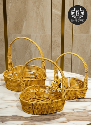 CAN FRUIT BASKET 3-PCS WITH HANDLE
