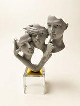 Crystal face statue decoration