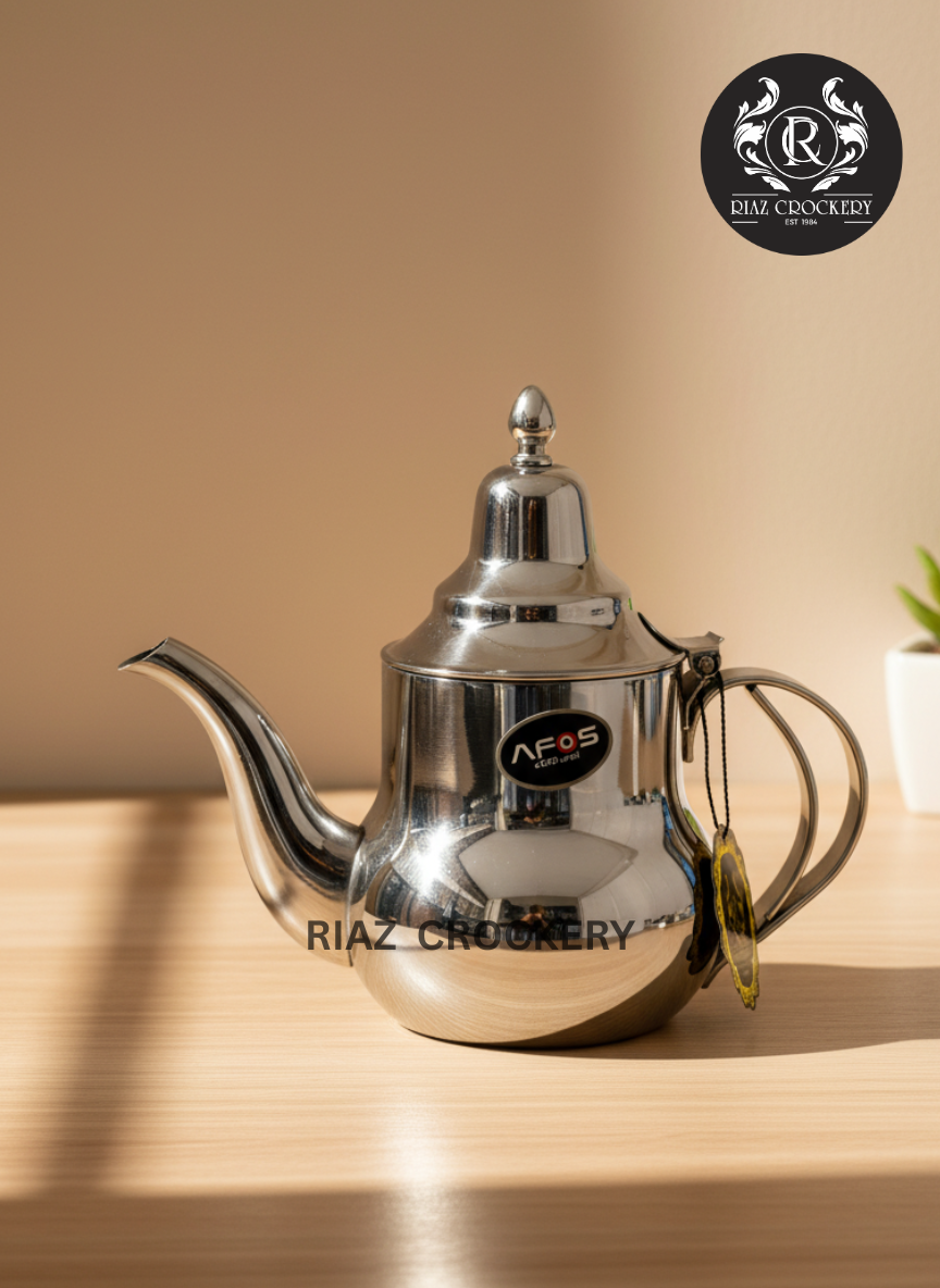 Teaa Riaz Steel Tea Pot 0.6LTR – Riaz Crockery