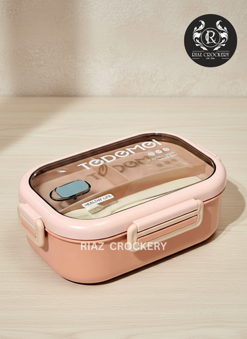 Tedemi Stainles Steel Lunch Box, 2 Compartment