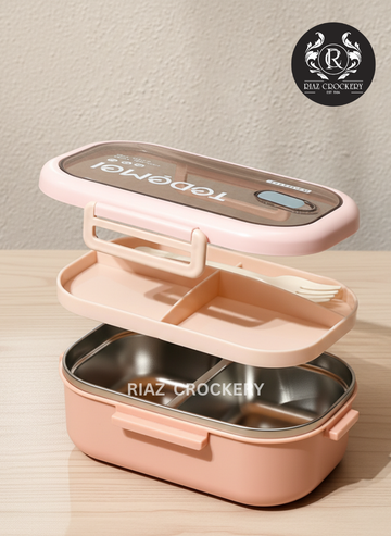 Tedemi Stainles Steel Lunch Box, 2 Compartment