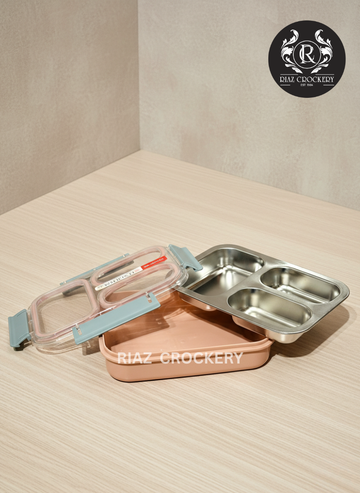 Tedemei Stainless Steel Lunch Box, 3 Compartment