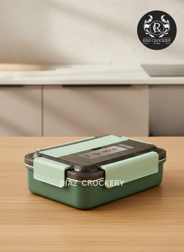 Tedemei Lunch Box - Stainless Steel Interior, 3 Compartment.