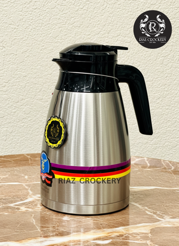 OQAB BUTTON STEEL TEMP VACUUM FLASK 2.0LTR