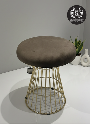 GOLDEN METAL SOFA STOOL