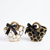 GOLDEN CERAMIC PURSE VASE