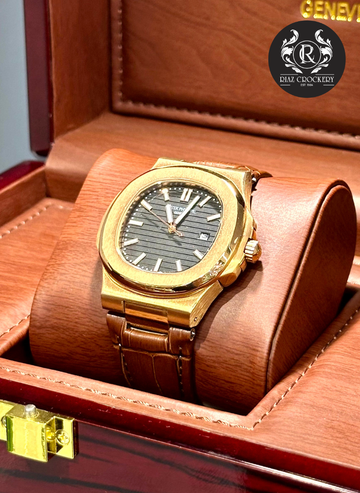 PATEK PHILLIP LEATHER STRIP WATCH