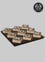 CRYSTAL BLACK TABLE GAME (Tic-Tac-Toe)