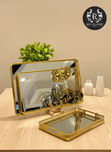 GOLDEN MIRROR TRAY