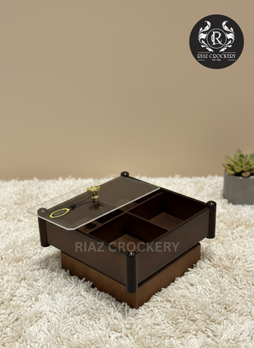 TDL DRAK WOODEN DRY FRUIT TRAY