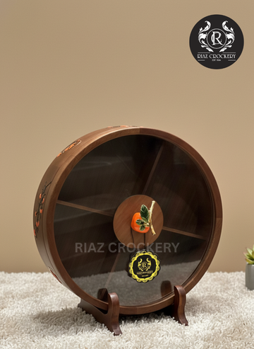 WOODEN FANCY DRY FRUIT TRAY