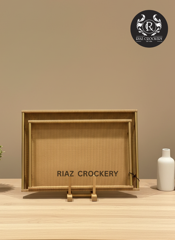 LEATHER 2-PCS TRAY SET