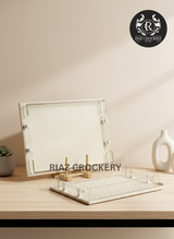 ACRYLIC LEATHER 2-PCS TRAY SET