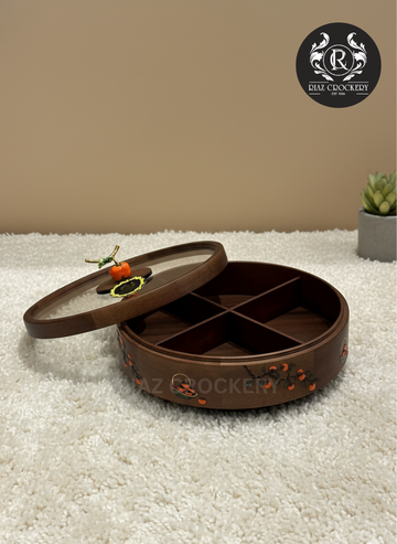 WOODEN FANCY DRY FRUIT TRAY