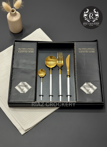 HIGH QUILITY 24-PCS GOLDEN CUTLERY SET