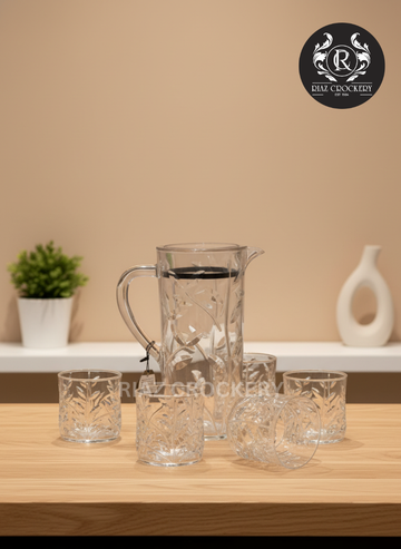 HOME TABLE LEAVES CUT WATER SET 7-PCS