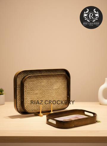 TDL DRAK WOODEN 3-PCS TRAY SET