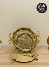 GOLDEN 3-PCS TRAY SET