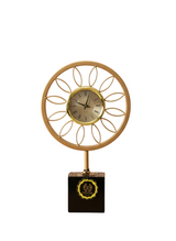 GOLD METAL TABLE CLOCK