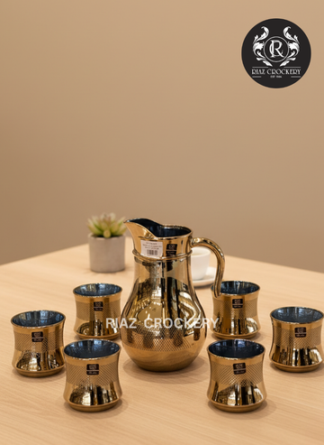 Home Table Gold 7-pcs Water Set