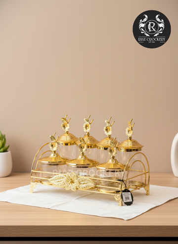 GOLDEN STAND STEEL SPICE SET 8-PCS