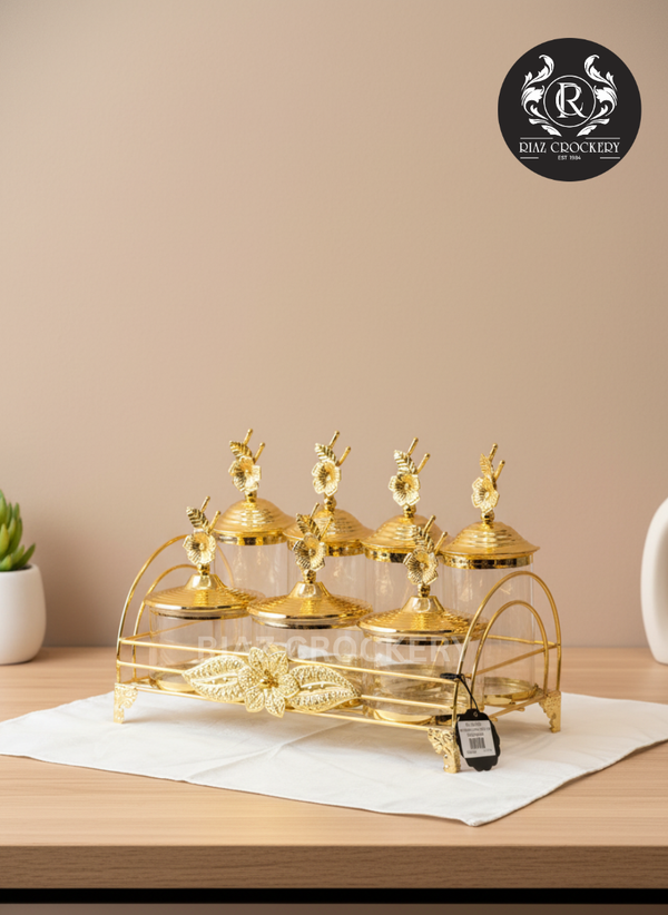 GOLDEN STAND STEEL SPICE SET 8-PCS