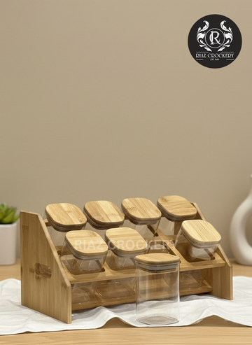 MAKKI KITCHEN STORAGE JAR SET 8-PCS