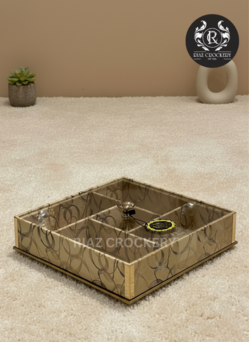 LV LEATHER DRY FRUIT TRAY