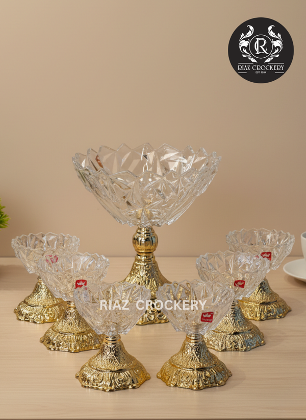 Yujing Crystal Gold 7-pcs Fruit Set
