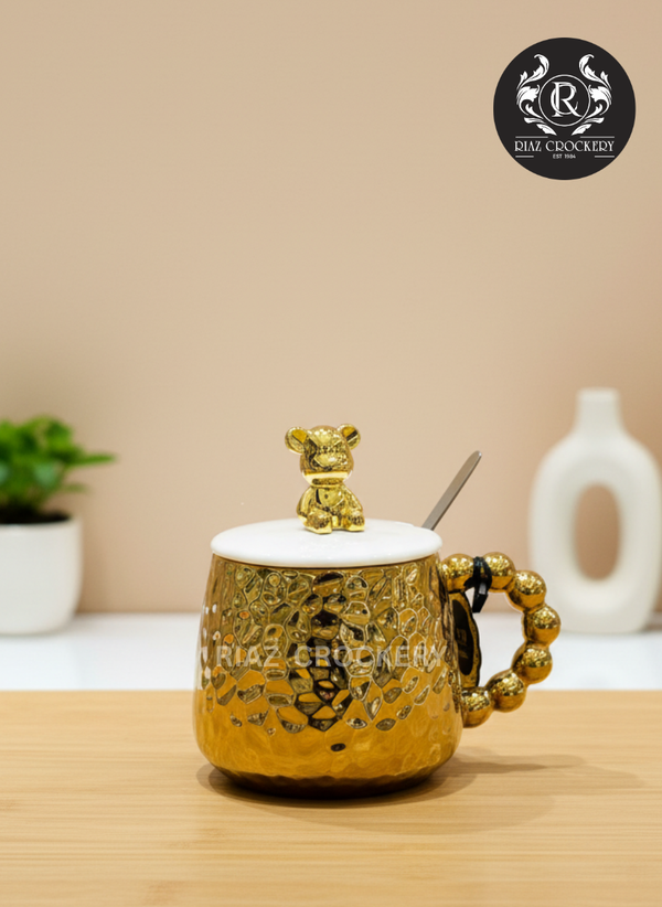 Fancy Lid Mug Golden