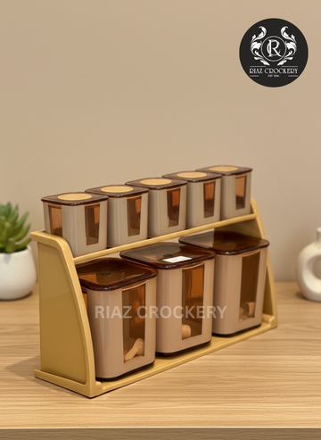 AT BITA SPICE JAR 8-PCS SET SQUARE