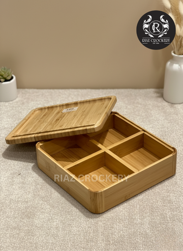 BAMBOO DRY FRUIT TRAY SQUARE