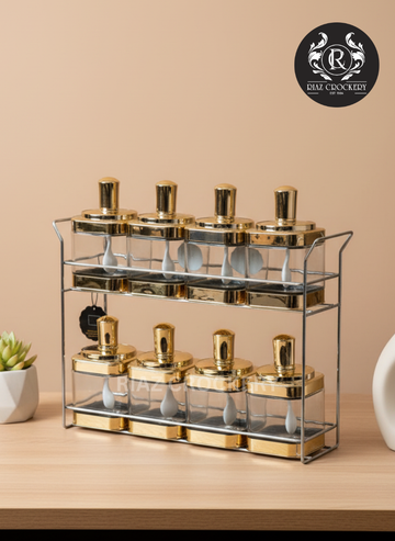 CONDIMENT JAR SET 8-PCS