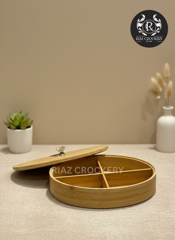TDL BAMBOO DRY FRUIT TRAY OVAL