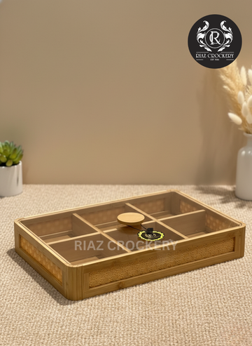 BAMBOO AMBOSE DRY FRUIT TRAY 6-POT