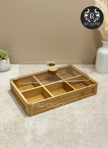 BAMBOO AMBOSE DRY FRUIT TRAY 6-POT