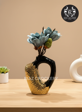 GOLDEN CERAMIC VASE