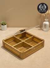 BAMBOO AMBOSE DRY FRUIT TRAY 4-POT