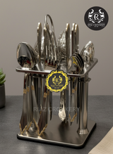 AYD 24-PCS STEEL STAND CUTLERY SET