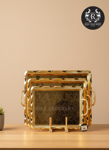 ALMAMARA GOLDEN 3-PCS TRAY SET