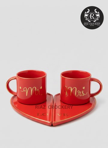 OME More Heart Shape 2-pcs Cup Set