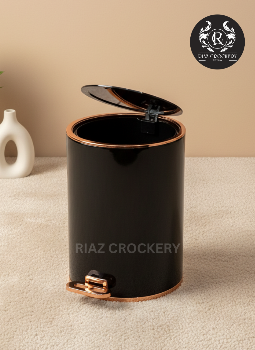 ABXTAQ GOLDEN STEEL DUSTBIN 1.2L