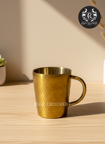 STAINLESS STEEL GOLD MUG