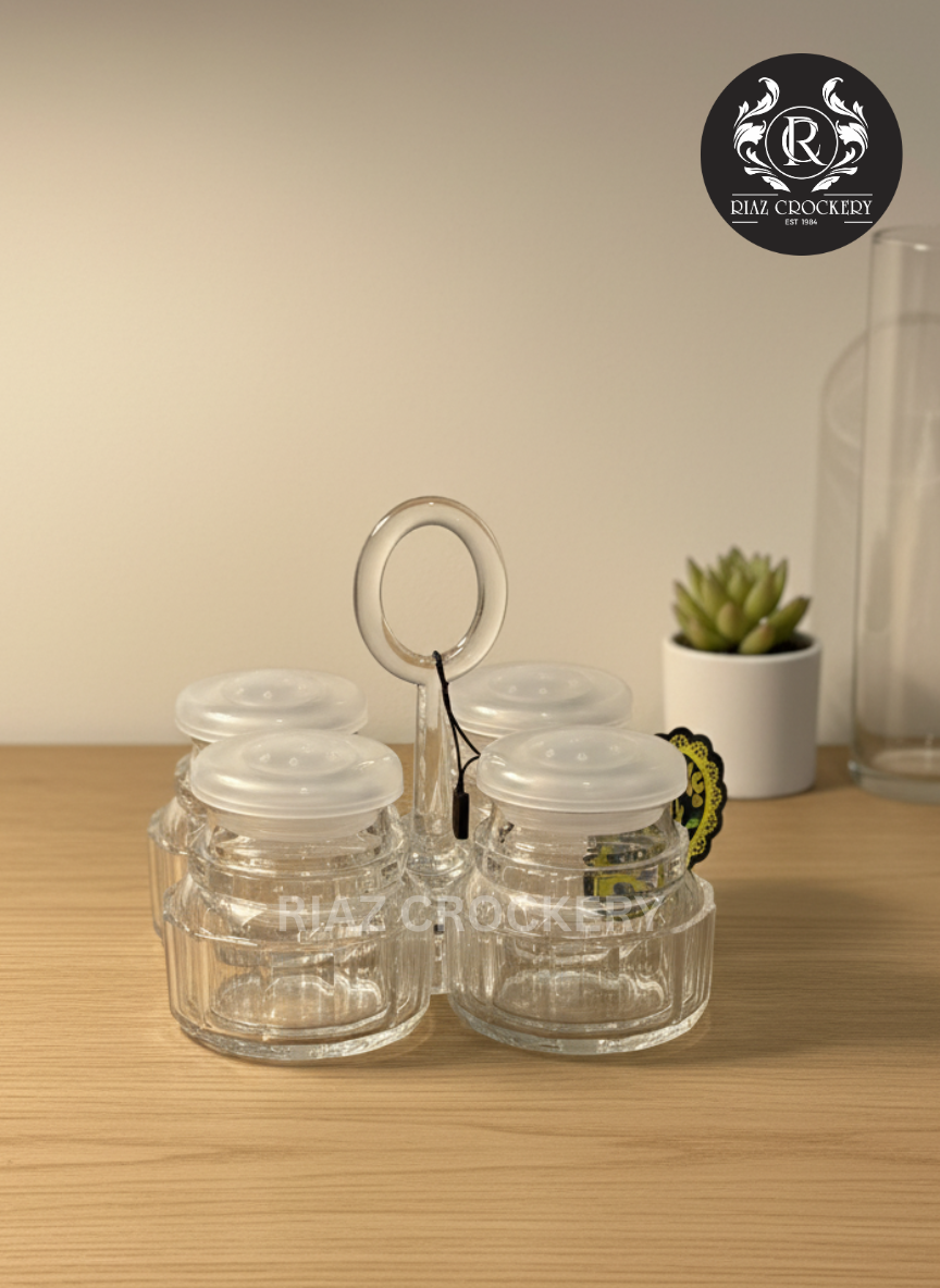 ACRYLIC 4-PCS CRUET SET