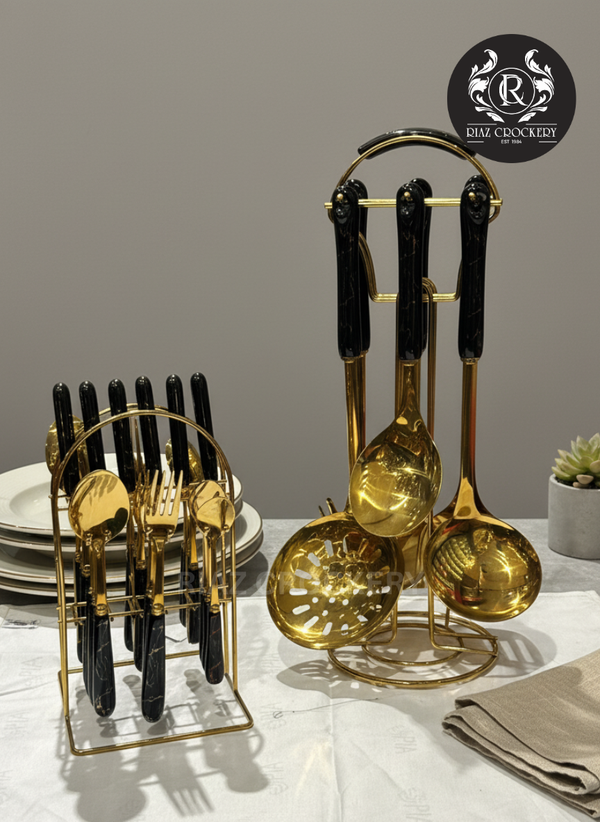 CERAMIC HANDLE CUTLERY AND TOOL SET