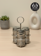 STEEL 3-PCS CRUET SET