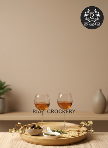 ORCHID WOODEN TRAY 30CM