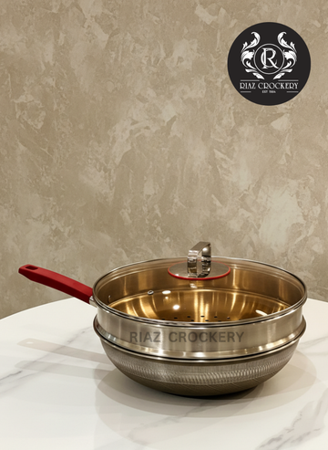 SHUANGREN STEEL WOK STEAMER