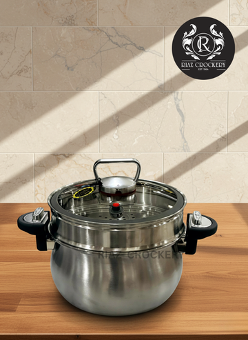 GLASS LID STEEL STEAM COOKER